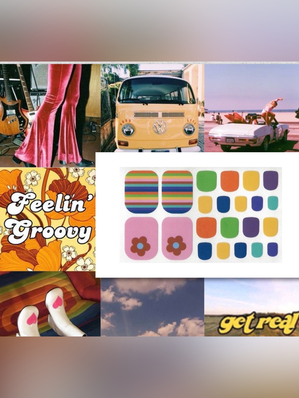 $2 Retro Groovy Peel-and-Stick Toe Nail Wraps $2 WITH ANY $10 ORDER OR MORE